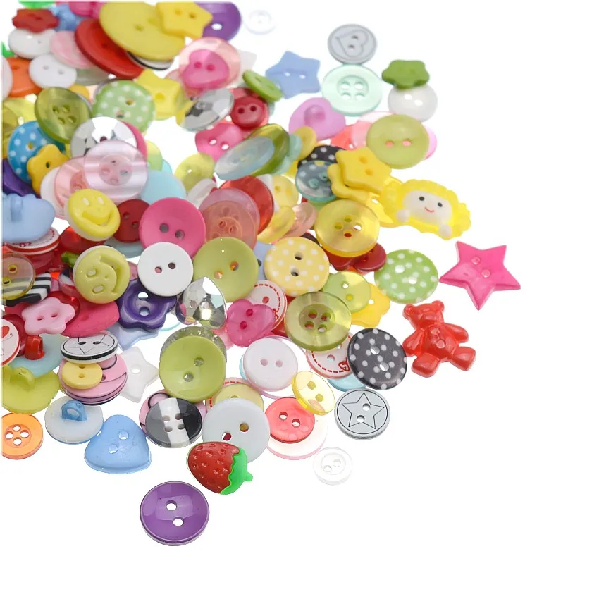 20/50/100 stücke Mix Form Mehrfarbige Diy Scrapbooking Cartoon Tasten Kunststoff kinder Kleidungsstück Nähen Junioren – Detail 3