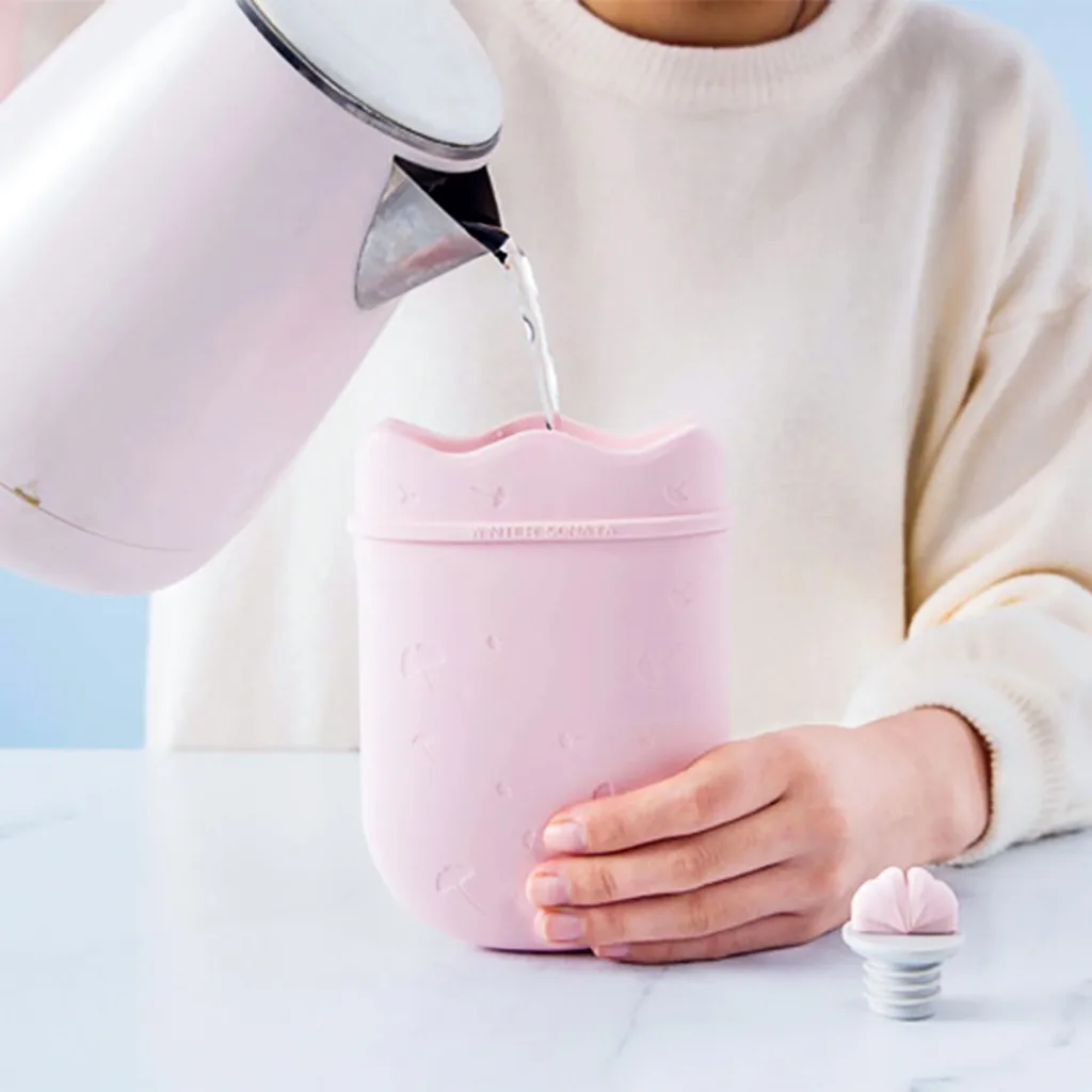 500 мл грелка зимний теплый резиновый мешок Вязаные чехлы расслабляющая Прямая