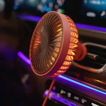 

Automotive Supplies Car Air Conditioning Fan 360 Degree Rotatable Car Air Vent Mount USB Cooling Fan Cooler with LED Light 2020