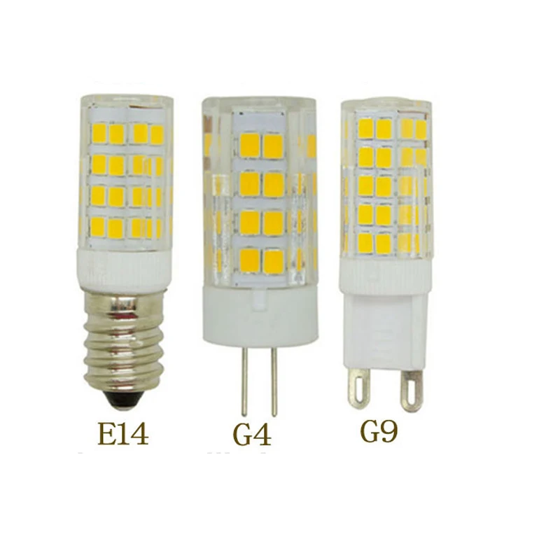 E14 G4 G9 светодиодный лампы 220V 5 Вт 7 9 12 Светодиодный Светильник Мозоли SMD2835 точечный