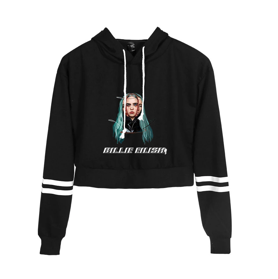 Список Billie Eilish Kpop, укороченный топ, худи для женщин, хлопок, Harajuku, высокое качество, Billie Eilish, оранжевая толстовка с капюшоном для девочек