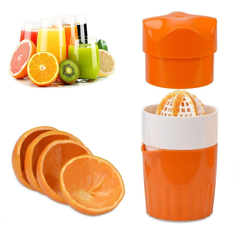 Hand Juicer Citrus Orange Squeezer Manual Lid Rotation Press Reamer For