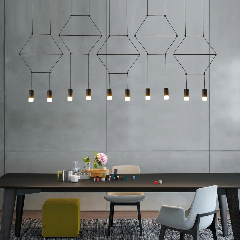 

nordic deco maison rope Home Decoration E27 Light Fixture restaurant LED pendant lights deco chambre hanging ceiling lamps