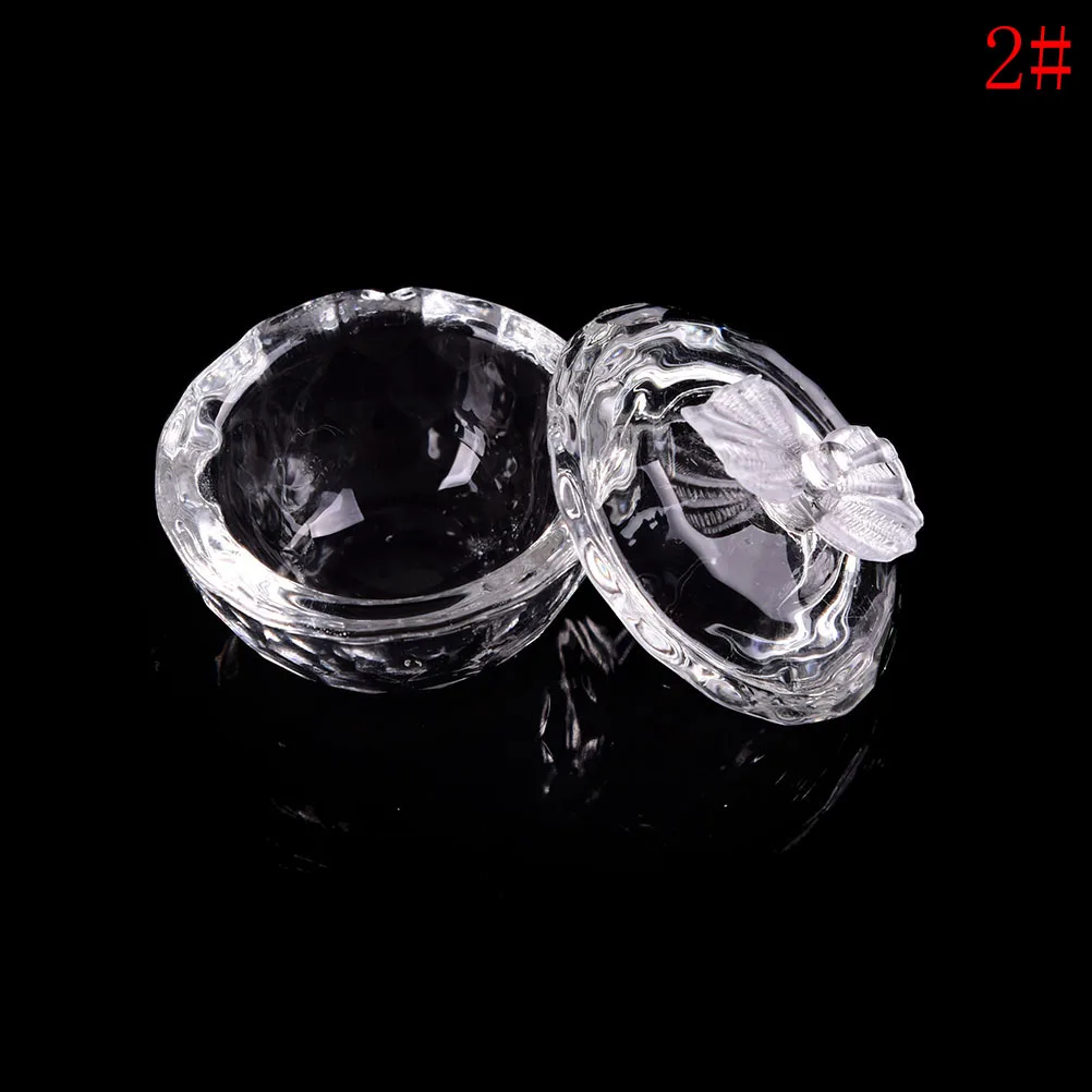 1PC Crystal Glass Dappen Dish Lid Bowl Cup Holder Manicure Equipment Nail Tool For Nail Art Acrylic Powder Liquid - Цвет: 2