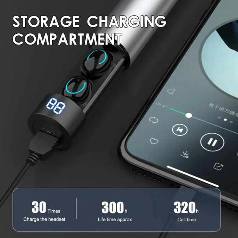 2020 New Q19 TWS bluetooth Earphones 5 0 Wireless Headset Headphones Mini In ear Stereo Earphones