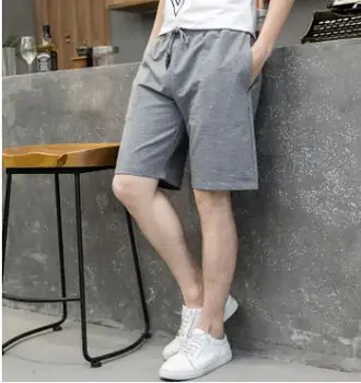 

ZNG 2018 summer new men's casual shorts fashionable solid color men's sports shorts students' simple cotton