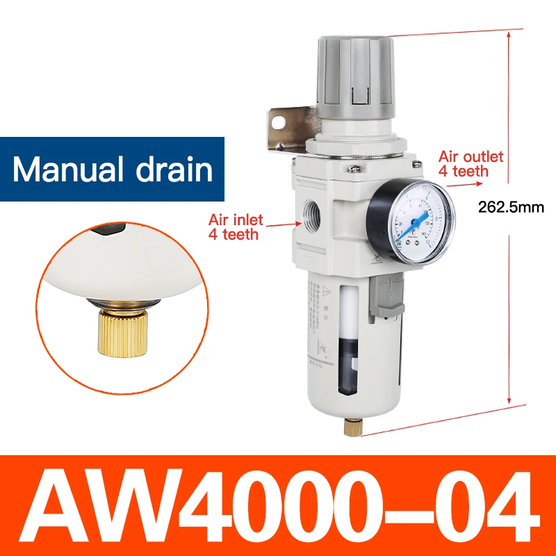 Один AFR 2000 5 микрон 40 микрон фильтр для очистки воздуха с манометром