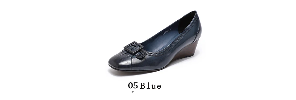 Mona Flying/женские туфли-лодочки на танкетке из натуральной кожи; модельные туфли ручной работы в стиле ретро; женские туфли на высоком каблуке с круглым носком; 5007-G2