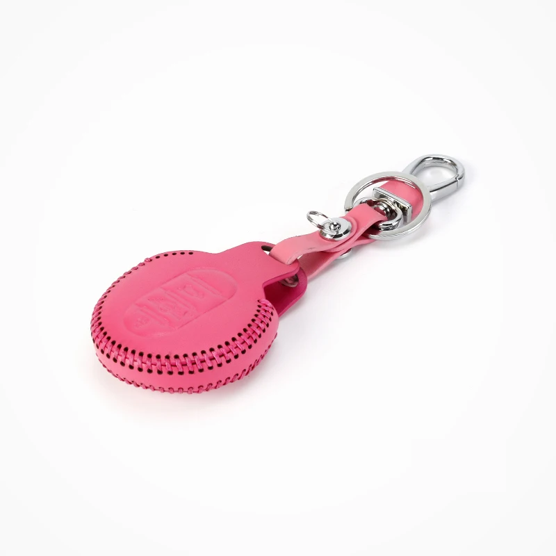 Чехол для ключей BMW MINI COOPER S JCW F54 F55 F56 F57 F60 CLUBMAN COUNTRYMAN Автомобильный ключ чехол защитный чехол из искусственной кожи брелок - Название цвета: Pink