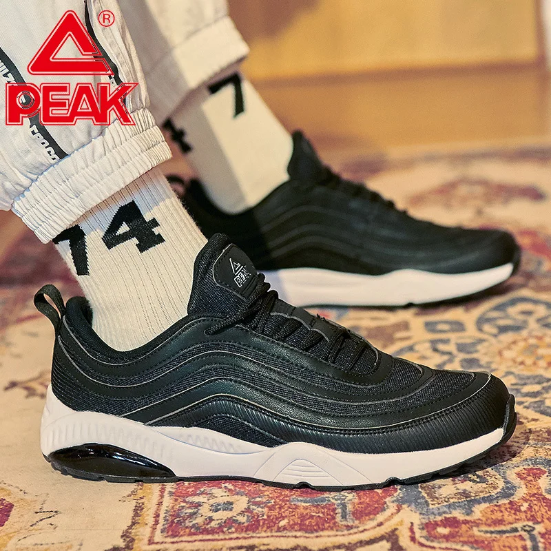 

PEAK Fashion Sneakers Lightweight Men Casual Shoes Breathable Male Footwear Lace Up Walking Shoes Street Retro Sneakers