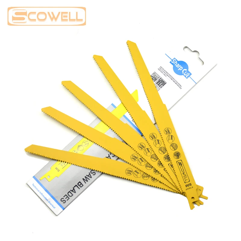 

Bimetallic M42 Cobalt 8% 9 inch 10/14TPI Variable Teeth Sabre Reciprocating Saw Blades For Metal Nail Wood Pallet Demolition DIY