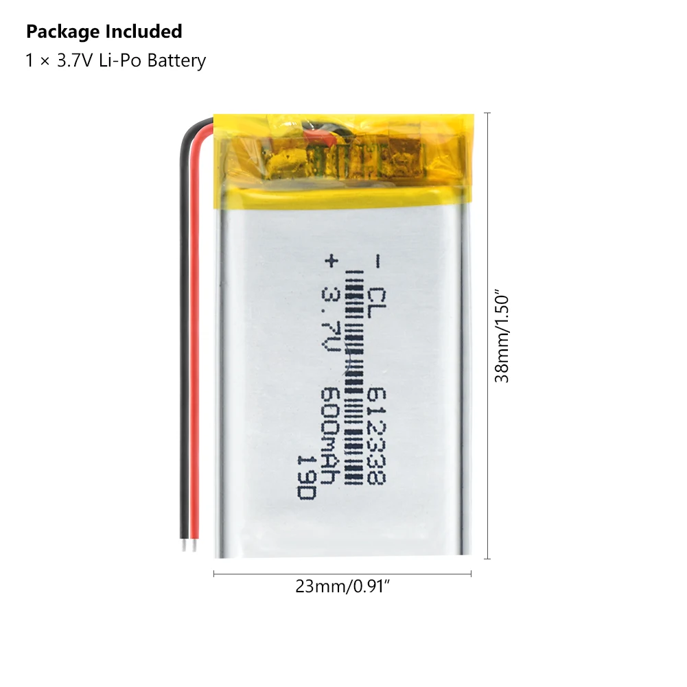 1/2/4 шт. литий полимерный аккумулятор 3 7 V 600mAh 612338 Li Po ионный Перезаряжаемые Батарея