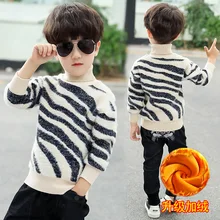 Mao yi/ новая стильная детская одежда на осень и зиму, имитация норки, Толстый Пуловер в западном стиле для больших детей 12-Yea