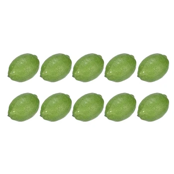 

10X Lifelike Lemon Artificial Fruit Prop Home Decor Faux Plastic Lemons Crafts Artificial Lemons 2019 New Style