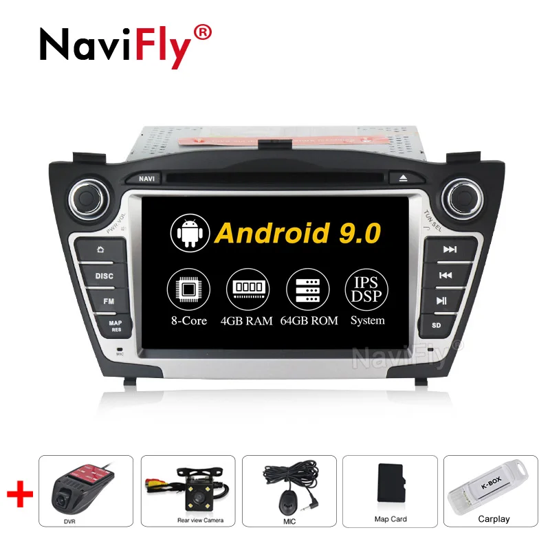 4-64-Cam-DVR-Carplay Ips DSP Автомобильная dvd-навигационная система для hyundai Tucson IX35 2Din Android 9 стерео радио аудио Музыка Видео мультимедийный плеер - Цвет: 4-64-Cam-DVR-Carplay