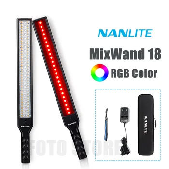

Nanlite MixWand II 18 RGB LED Wand Light 360 Colors Painting Light Tube Handheld Video Photography Lighting Stick