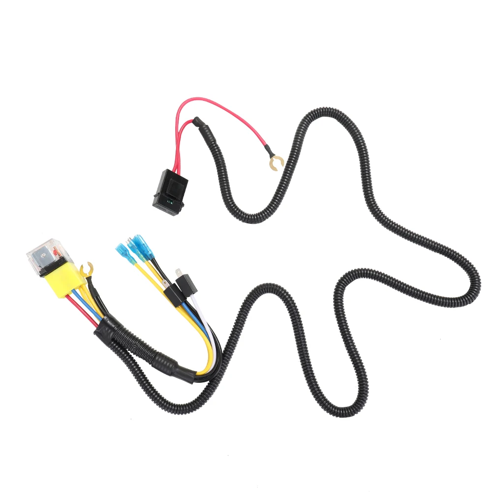 12 V/24 V Автомобильный звуковой сигнал Кабельное реле для крепление для решетки взрыв тон рога гудок для мотоцикла провода комплект жгута проводов для автомобиля, грузовика, реле предохранитель