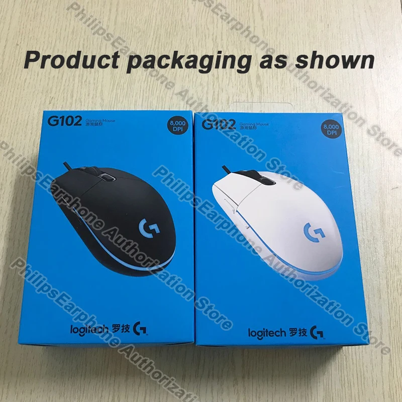 Logitech G102 проводной Мышь с 6000 точек/дюйм оптическая RGB светодиодные фонари для ПК/рабочего стола для Windows 10/8/7/Vista проводной игровой Мышь подтвержденная