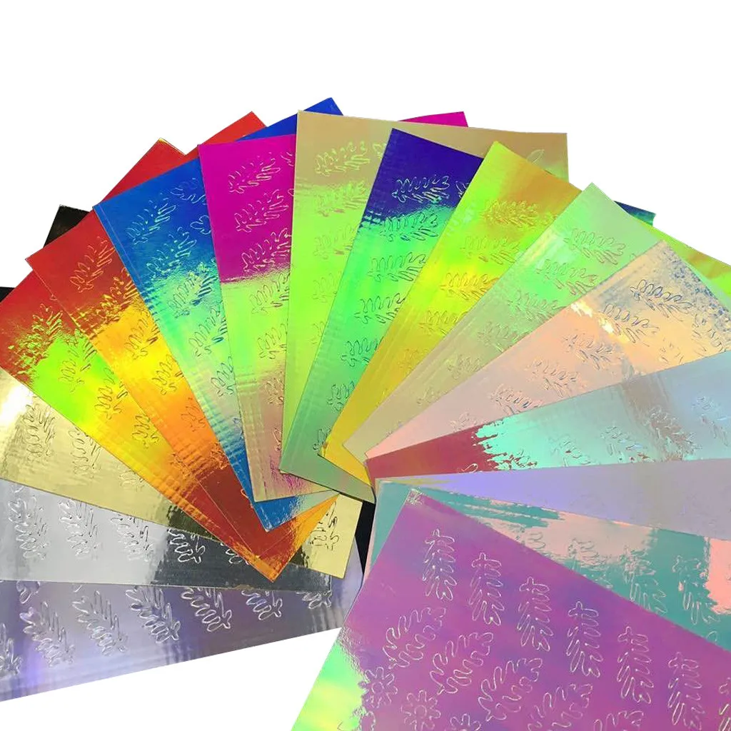 Наклейки для ногтей наклейки украшения зеленые простые летние с наклейками 16