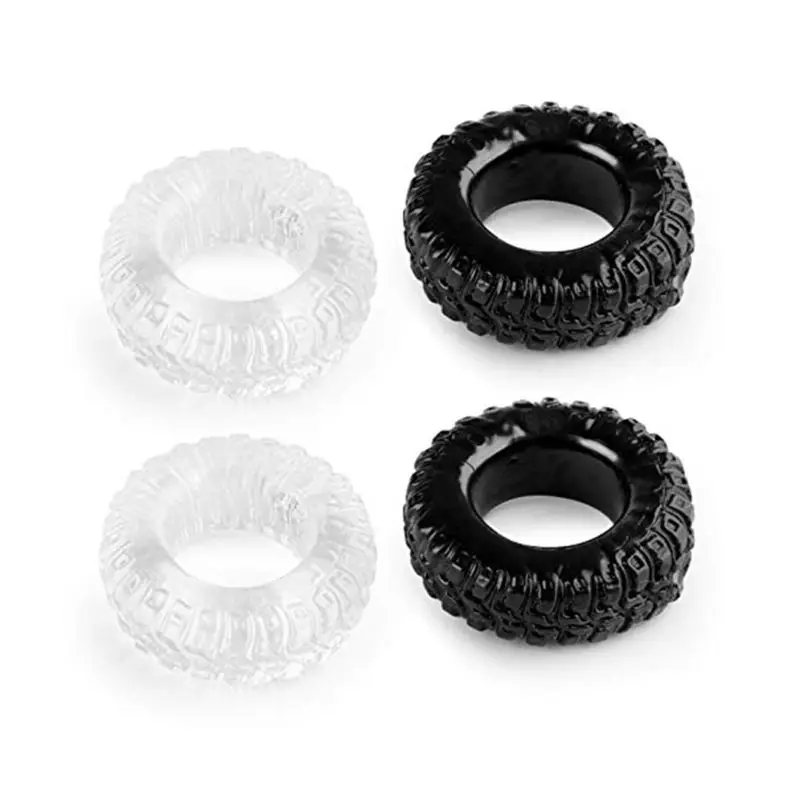 4 шт. водонепроницаемый пенис кольцо набор для мужчин на TPR резиновое колесо более