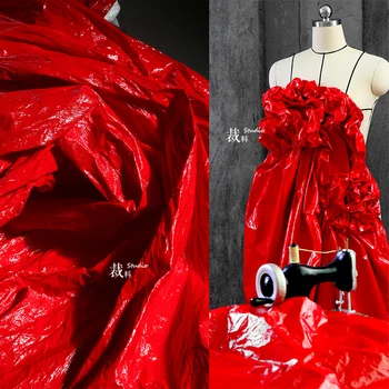 

Paper Art Red Oily Tear-proof Paper Duo Paper Washed Paper Gloss Waterproof Fabric designer original fabrics for patchwork
