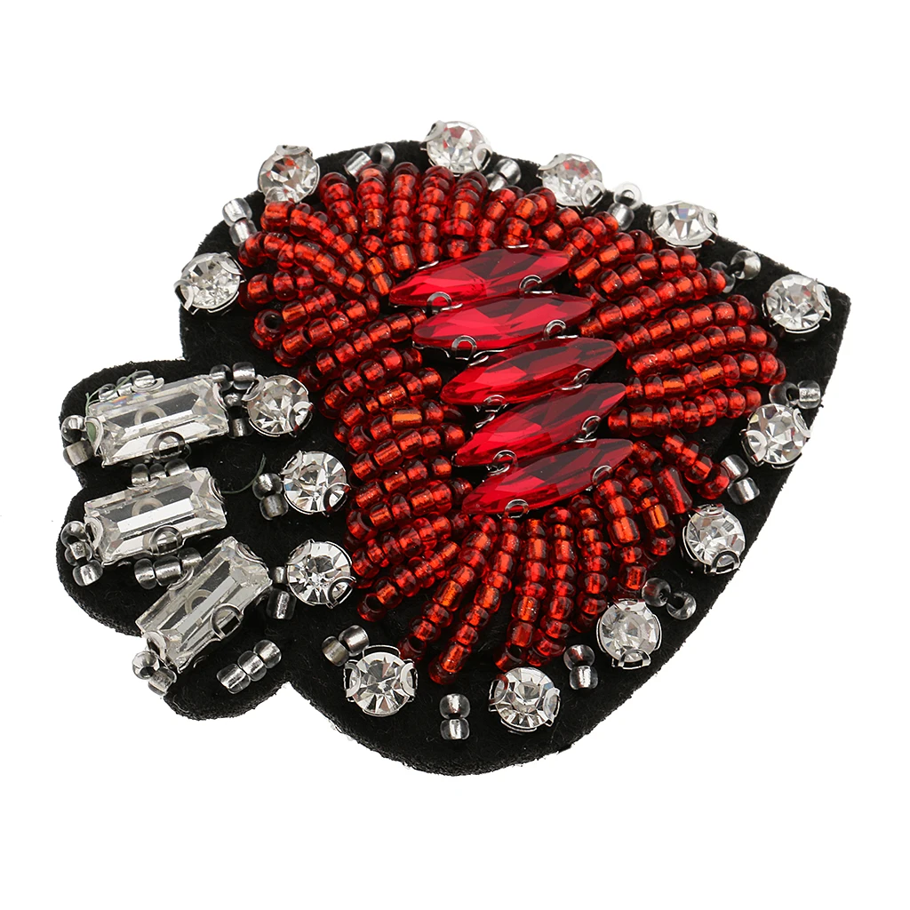 Sweet Heart Rhinestone Appliques For Wedding bridal Dress Applique Wedding Neckline Patch Sweater Skirt Hats Bags Dolls Coats
