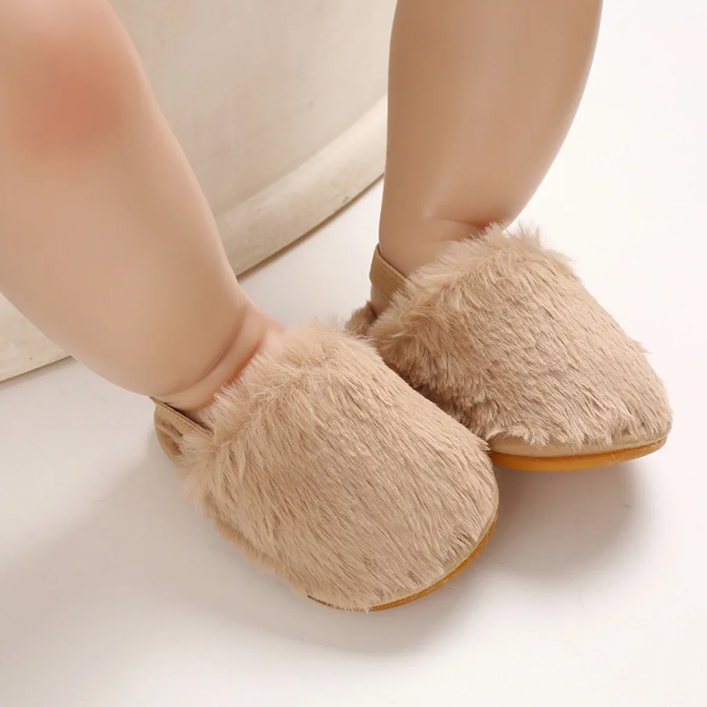 Newborn Baby Girls Boys Shoes spring sneaker autumn child slight First Walkers Soft Sole Toddler Solid Flock Shoes Casual 6color