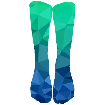 

KYKU Brand Geometric Socks Women Psychedelic Sock 3d Vortex Funny Print Square Stocking Printed Ladies socks High Ankle Hip Hop
