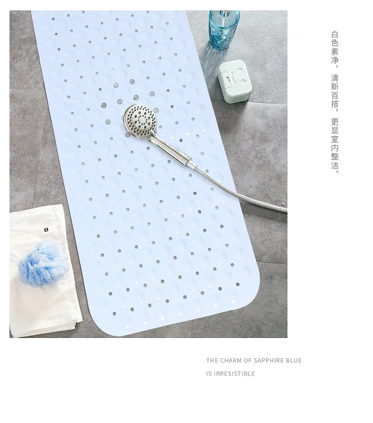 Высококачественный Противоскользящий коврик для ванной комнаты, экологичный материал, квадратный с присоской, Массажный Коврик для ванны, ПВХ коврик для пола