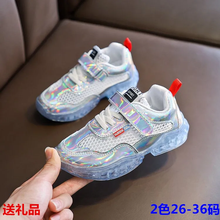 

2019 New Style CHILDREN'S Shoes Athletic Shoes Trendy Shoes Spring Anti-slip Punched Sheet Surface CHILDREN'S Casual Shoes Shoes