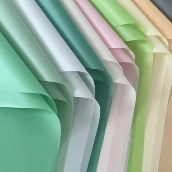

20 Pcs/lot 58*58cm Korean Decorative Plastic Paper Waterproof Paper for Flower Bouquets Gift Wrapping Craft for Christmas Party