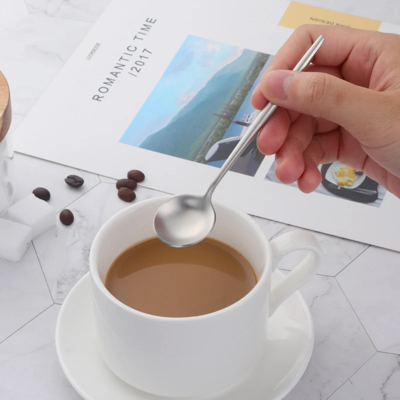 7 шт. разноцветная ложка для чая и льда из нержавеющей стали|coffee spoon|mini coffee spoonsmall tea