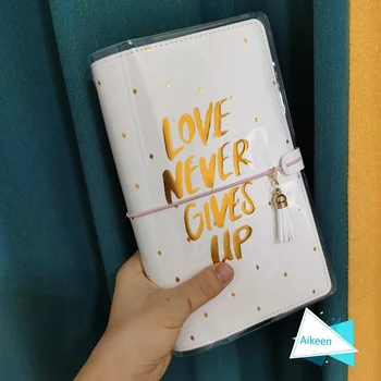 

Lovely TN Standard Spiral PU Notebook Journal Traveler Agenda DIY Diary 3pcs Refiller PVC Cover Girls Birthday Gift Set