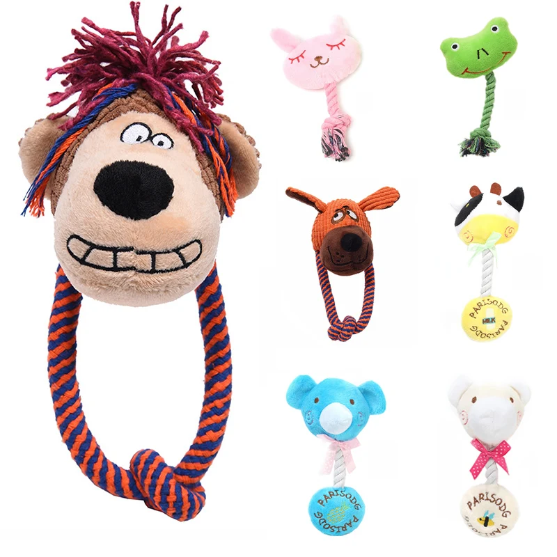 Juguete masticable de animales de dibujos animados para perros pequeños, resistente a mordeduras, productos para mascotas, jouet chien