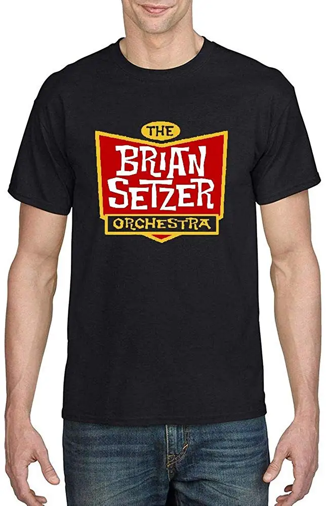 TSDFC The Brian Setzer Orchestra Logo мужские Базовые Футболки с коротким рукавом унисекс Мужские