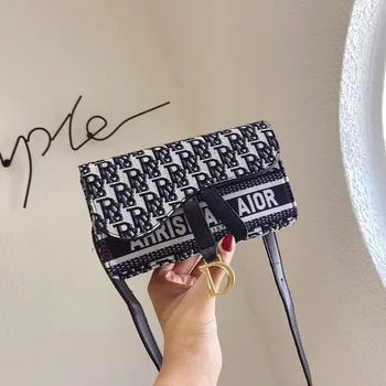 

2020 Korean Ladies Messenger Bag Fashion Printing Multifunctional Chain Mobile Phone Bag All-match Small Square Bag Coin Purse