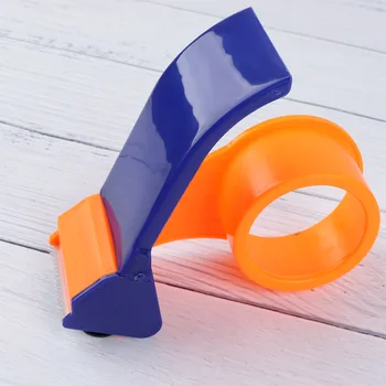 

Simple &Practical Sealing Packaging Parcel Plastic Roller 2" Width Tape Cutter Dispenser