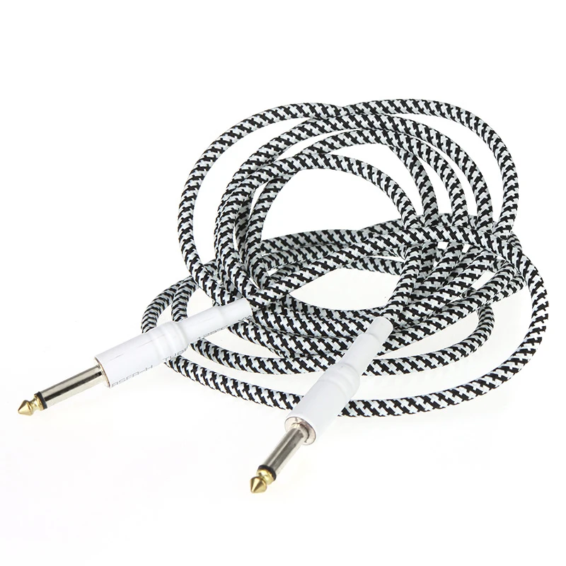 Ammoon 3 метра/10 футов кабель для электрогитары бас музыкальный инструмент кабель 1/4 дюймов прямые аксессуары для гитары