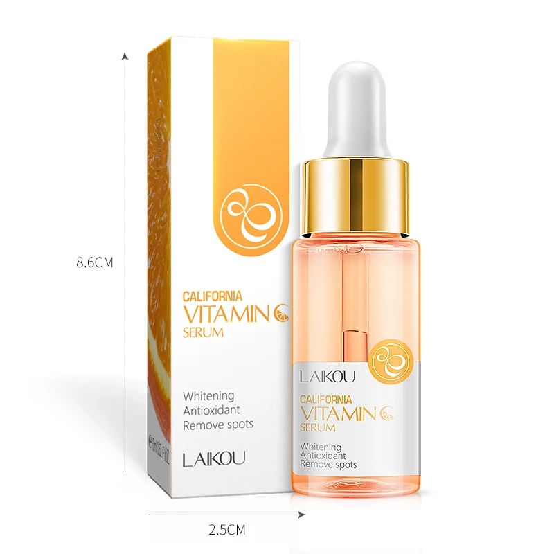 

LAIKOU Vitamin C Serum VC California Whitening Antioxidant Remove Spots Orange Essence Brighten Skin Norish Smooth