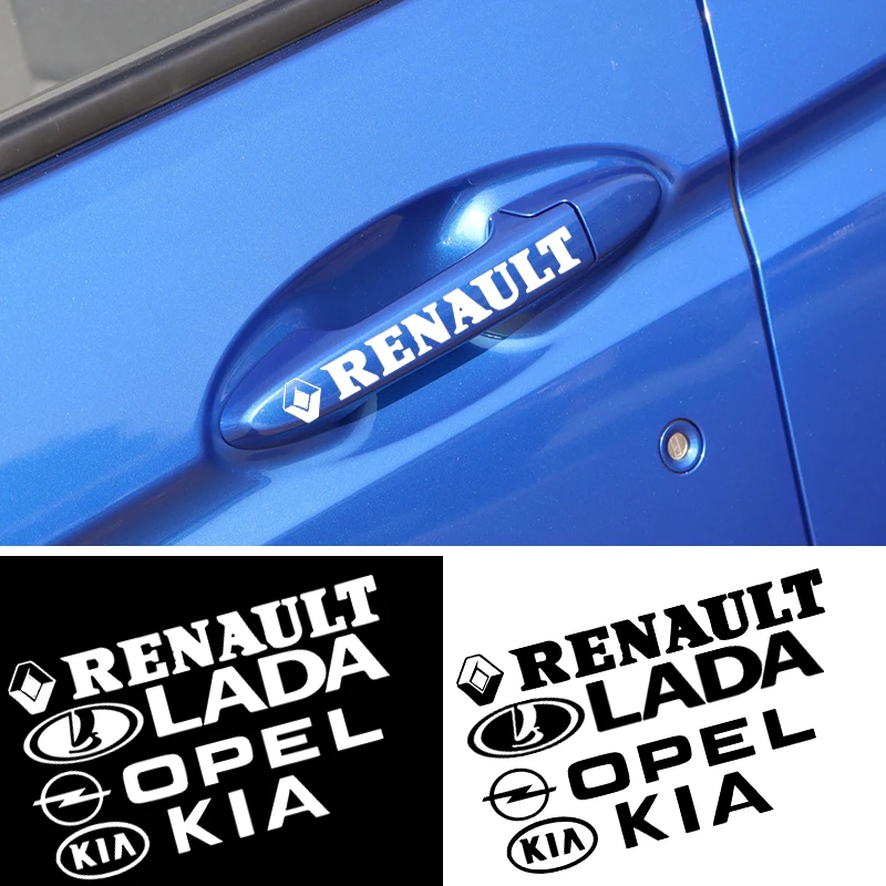 

4 Pcs Car Decoration Car Door Handles Car Stickers Decoration for Opel Chevrolets Alfa Renault Mitsubishis Peugeots Accessories