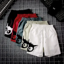 YASUGUOJI, мужские летние шорты в стиле пэчворк,, Мужская Уличная одежда, хип-хоп шорты, повседневные, Акула, полиэстер, цветные спортивные шорты, большой размер