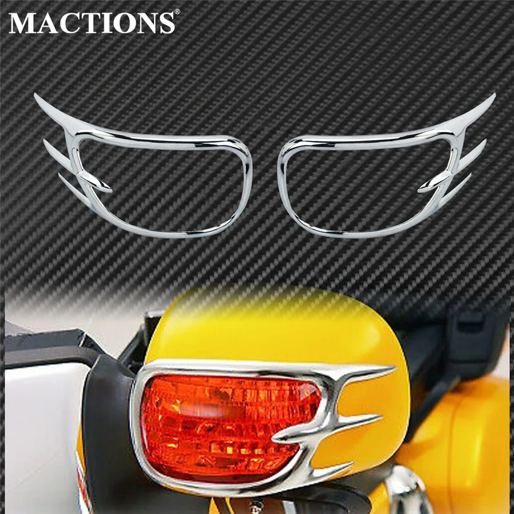 

Motorcycle Chrome Turn Signal Light Decoration Trim Case Cover Aluminum For Honda GL1800 2001-2011 GL1800HPNA ABS