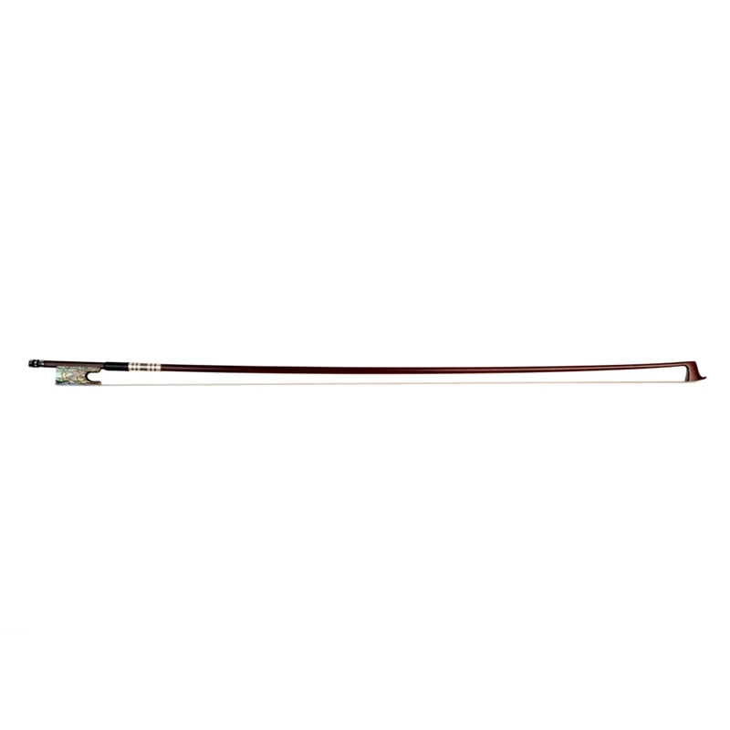 

4/4 Violin Bow Pernambuco Wood Bow Abalone Shell Frog Good Balance for 4/4 Violin Bow