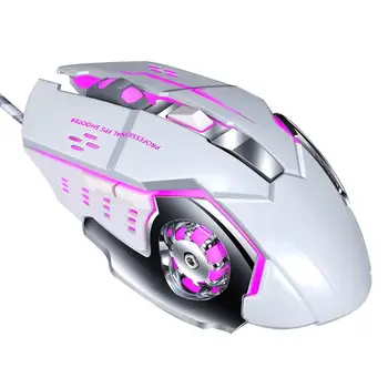 

Mechanical Macro Programming 7 Color Luminous Gaming Mouse 4 Gear DPI Adjustable R2JB