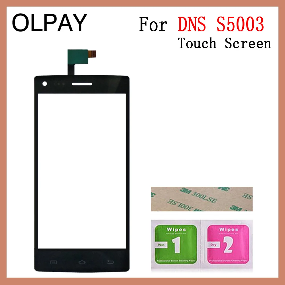 OLPAY 5," мобильный сенсорный экран для телефона для DNS S5003 сенсорный экран стекло дигитайзер панель объектив сенсор инструменты Бесплатный клей и салфетки - Цвет: Black No Tools
