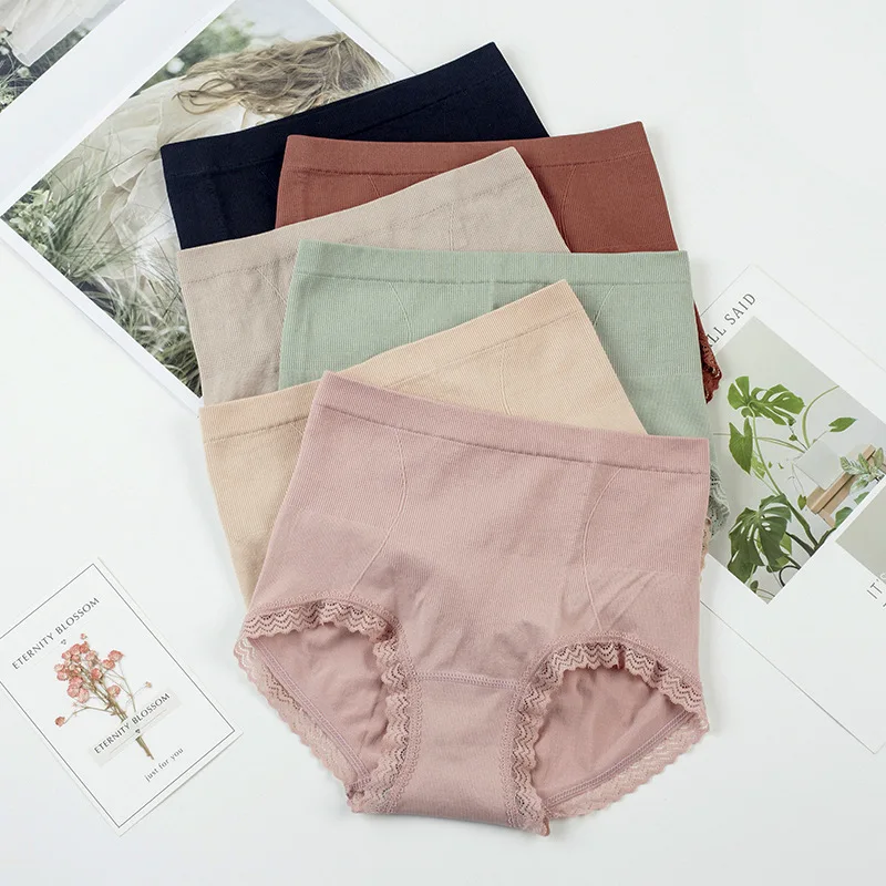 

BIIGGXXJapanese lace underwear massage high elastic seamless cotton stand breathable high