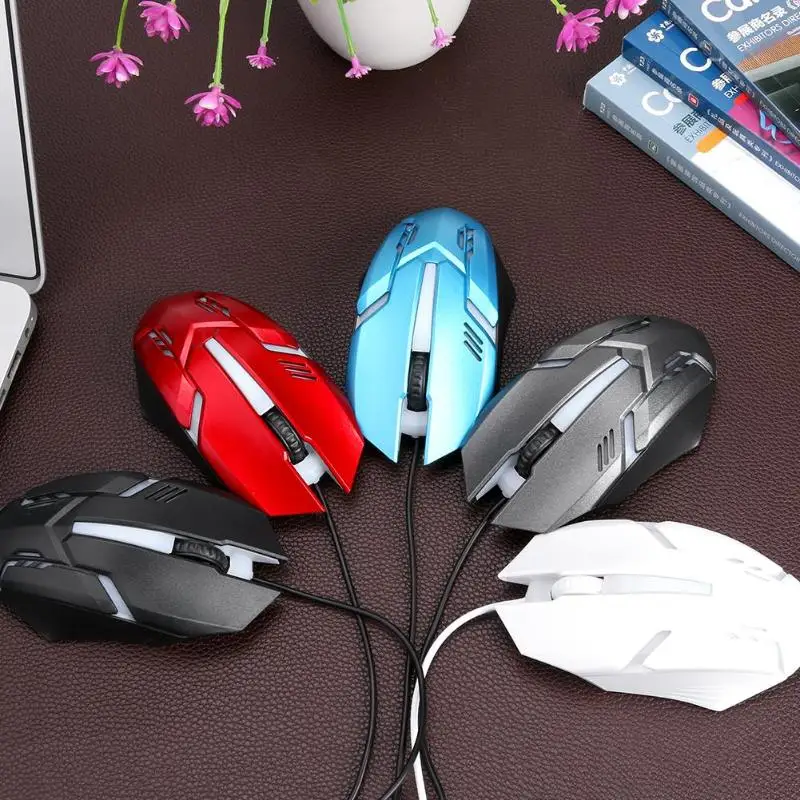 Светодиодная оптическая мышь X7 1200DPI 3 кнопки Проводная игровая USB геймерская