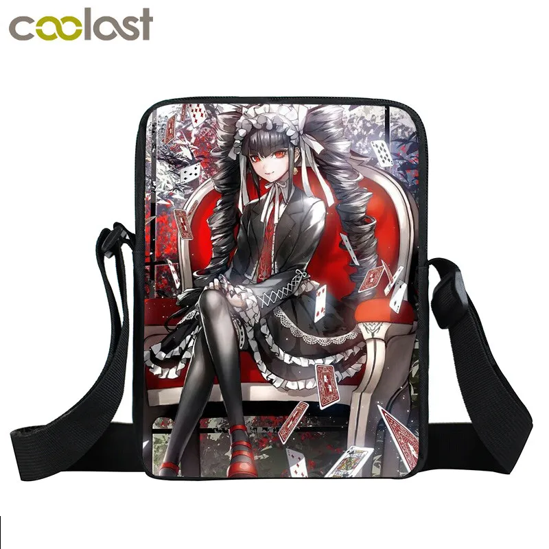 Аниме Danganronpa мини сумка мессенджер для девочек Dangan Ronpa студенческие сумки через