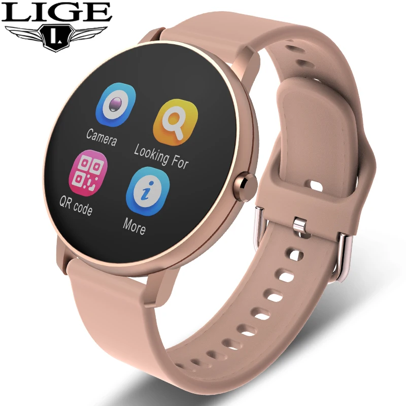 LIGE новые Смарт-часы для мужчин и женщин водонепроницаемые пульсометр кровяное