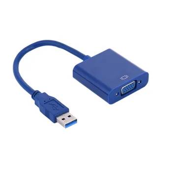

USB 3.0 To VGA Driverless Adapter Male 15-pin To Female Connector Cables Video Converter for Windows 98/2000/7/8 / Vista/10